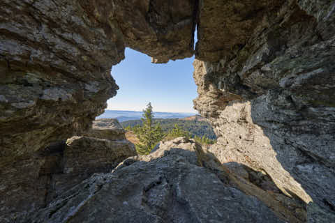 Gemeinde Bodenmais Landkreis Regen Großer Arber Durchblick (Dirschl Johann) Deutschland REG